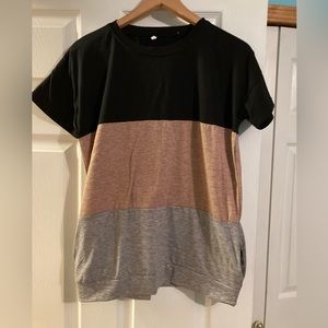 Black, brown and grey women’s small tshirt